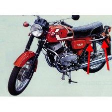 PADACÍ RÁMY ZADNÍ (MADLA) - ŠEDOBÍLÝ LAK - ČZ 350/472 